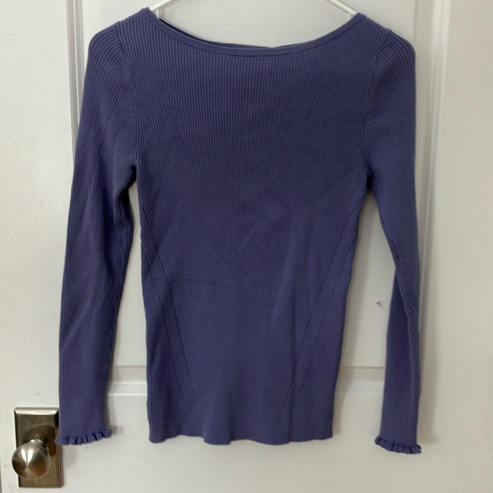 Ann Taylor Long Sleeve Sweater Light Purple SP